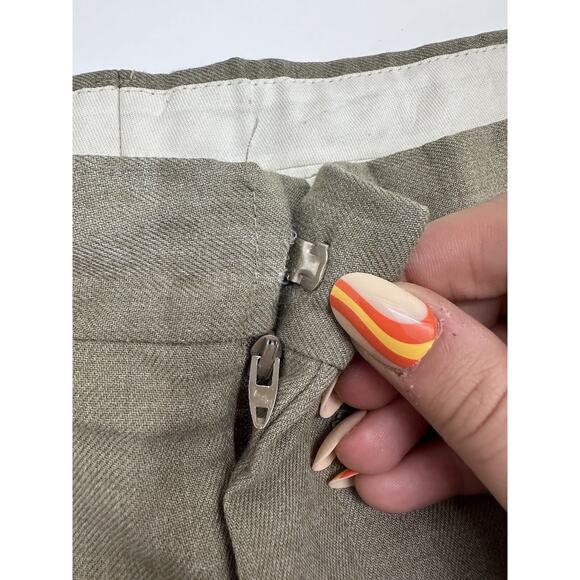 Jantzen Mens Dress Pants Size 40x32 Brown Pleated - Picture 3 of 10